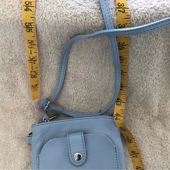 Vera Pelle Light Blue Crossbody Bag - Picture 3 of 9
